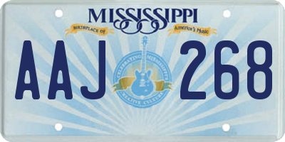 MS license plate AAJ268