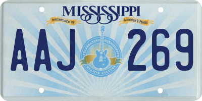 MS license plate AAJ269