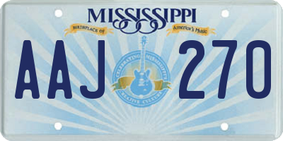 MS license plate AAJ270