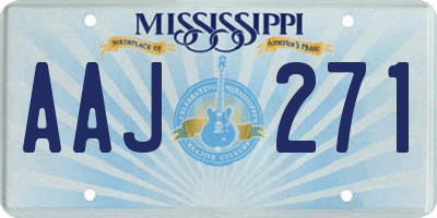 MS license plate AAJ271