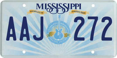 MS license plate AAJ272