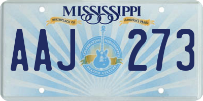 MS license plate AAJ273