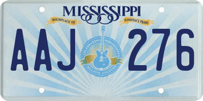 MS license plate AAJ276