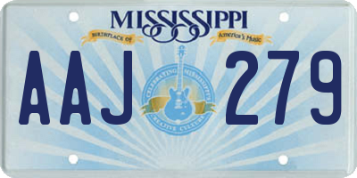 MS license plate AAJ279