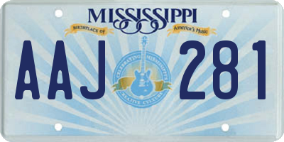 MS license plate AAJ281