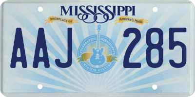 MS license plate AAJ285