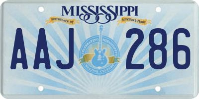 MS license plate AAJ286