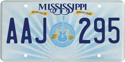 MS license plate AAJ295