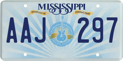 MS license plate AAJ297