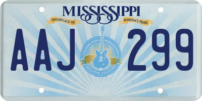 MS license plate AAJ299