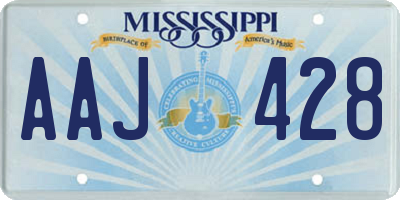 MS license plate AAJ428