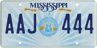 MS license plate AAJ444