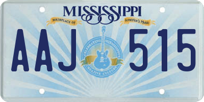 MS license plate AAJ515