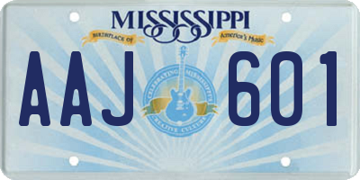 MS license plate AAJ601