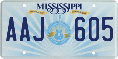 MS license plate AAJ605