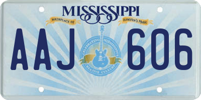 MS license plate AAJ606