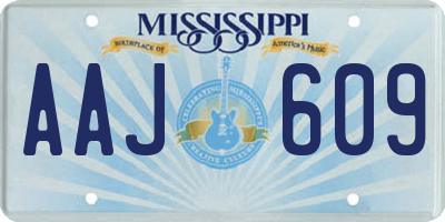 MS license plate AAJ609