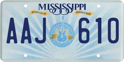 MS license plate AAJ610