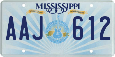 MS license plate AAJ612