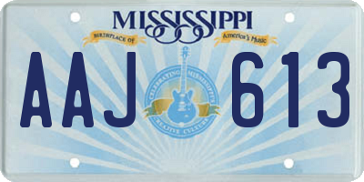 MS license plate AAJ613