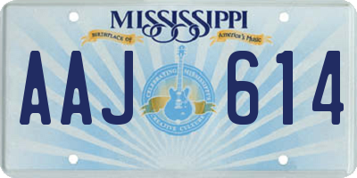 MS license plate AAJ614