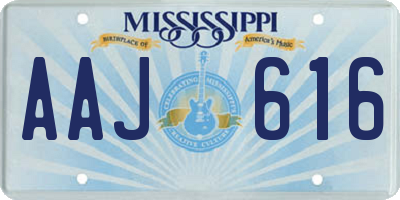 MS license plate AAJ616