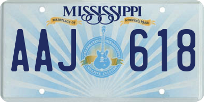 MS license plate AAJ618