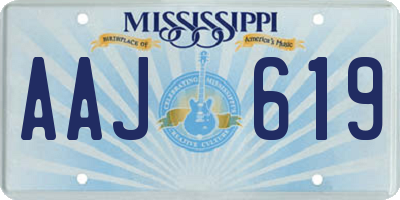 MS license plate AAJ619