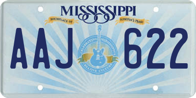 MS license plate AAJ622