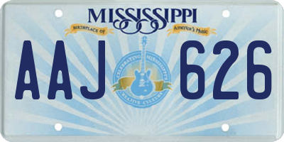 MS license plate AAJ626