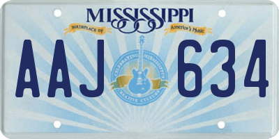 MS license plate AAJ634