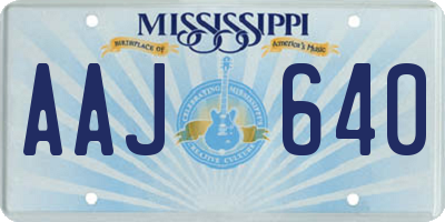 MS license plate AAJ640