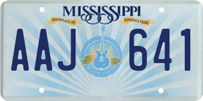 MS license plate AAJ641