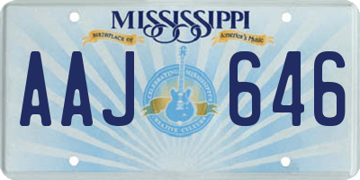 MS license plate AAJ646