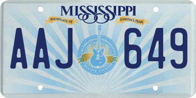MS license plate AAJ649