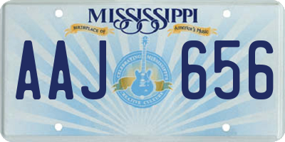 MS license plate AAJ656