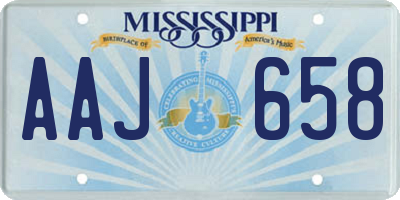 MS license plate AAJ658