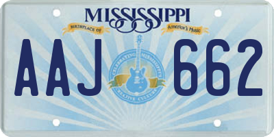 MS license plate AAJ662