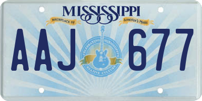 MS license plate AAJ677