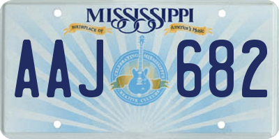MS license plate AAJ682