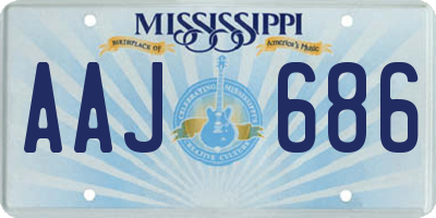 MS license plate AAJ686