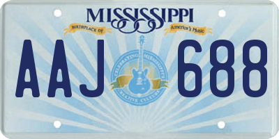 MS license plate AAJ688