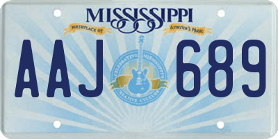 MS license plate AAJ689