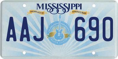 MS license plate AAJ690