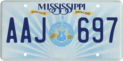 MS license plate AAJ697