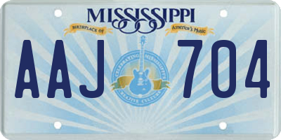 MS license plate AAJ704