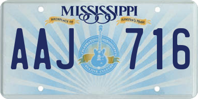 MS license plate AAJ716