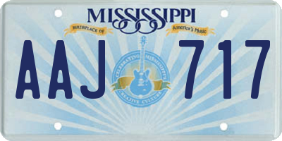 MS license plate AAJ717