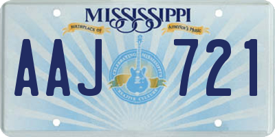 MS license plate AAJ721