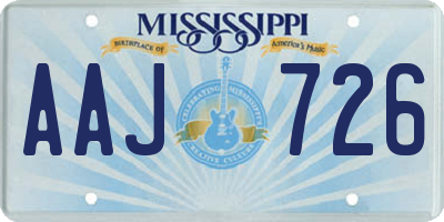 MS license plate AAJ726